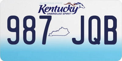 KY license plate 987JQB