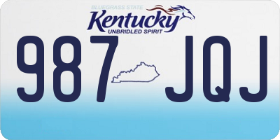 KY license plate 987JQJ