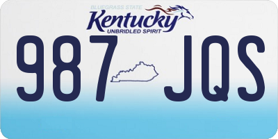 KY license plate 987JQS