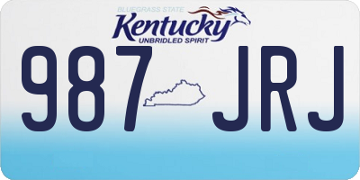 KY license plate 987JRJ