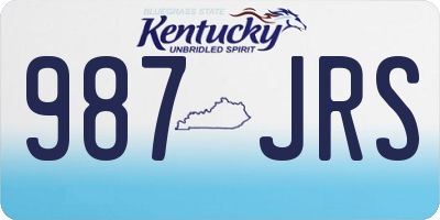 KY license plate 987JRS