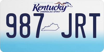 KY license plate 987JRT