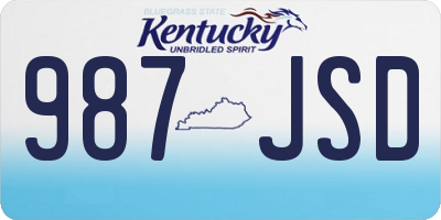 KY license plate 987JSD