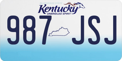 KY license plate 987JSJ
