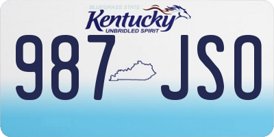 KY license plate 987JSO