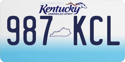 KY license plate 987KCL