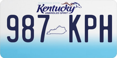 KY license plate 987KPH