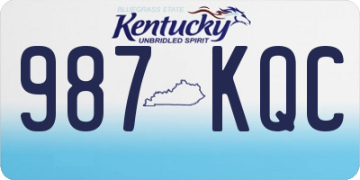 KY license plate 987KQC