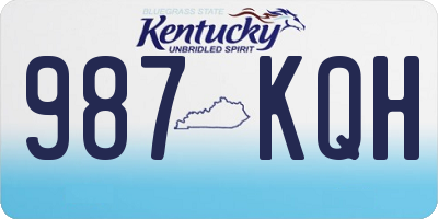 KY license plate 987KQH