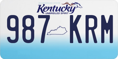 KY license plate 987KRM