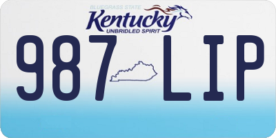 KY license plate 987LIP