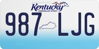 KY license plate 987LJG