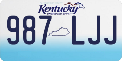 KY license plate 987LJJ