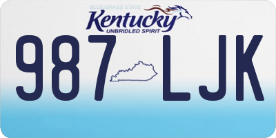 KY license plate 987LJK