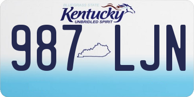 KY license plate 987LJN