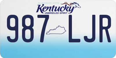 KY license plate 987LJR