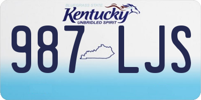 KY license plate 987LJS