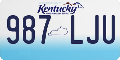 KY license plate 987LJU