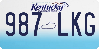 KY license plate 987LKG