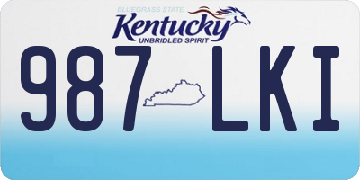 KY license plate 987LKI