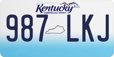 KY license plate 987LKJ