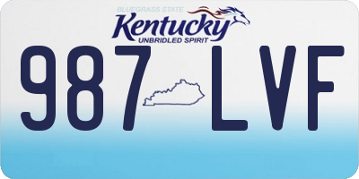 KY license plate 987LVF
