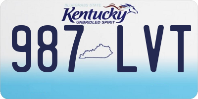KY license plate 987LVT