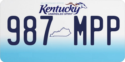 KY license plate 987MPP
