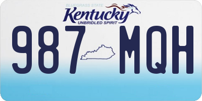 KY license plate 987MQH