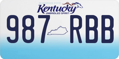 KY license plate 987RBB