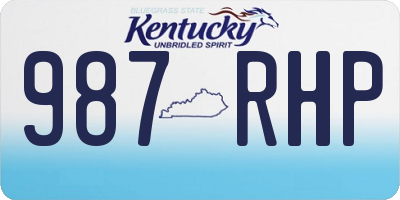 KY license plate 987RHP