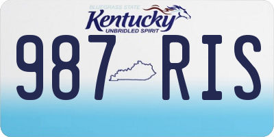 KY license plate 987RIS