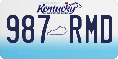 KY license plate 987RMD