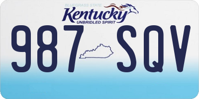 KY license plate 987SQV