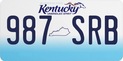 KY license plate 987SRB