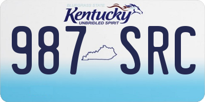 KY license plate 987SRC