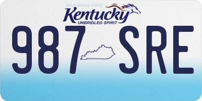 KY license plate 987SRE