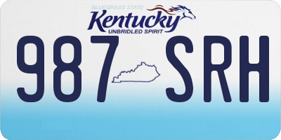 KY license plate 987SRH