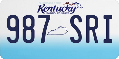 KY license plate 987SRI