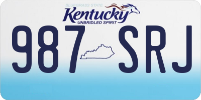 KY license plate 987SRJ