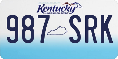 KY license plate 987SRK