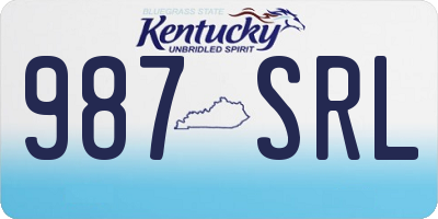 KY license plate 987SRL