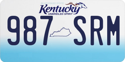 KY license plate 987SRM