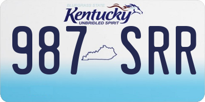 KY license plate 987SRR