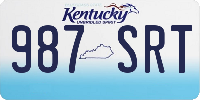 KY license plate 987SRT