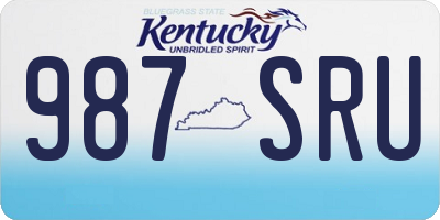 KY license plate 987SRU