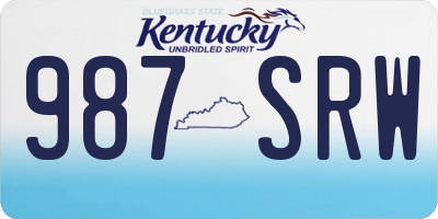 KY license plate 987SRW