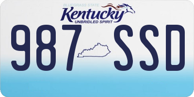KY license plate 987SSD