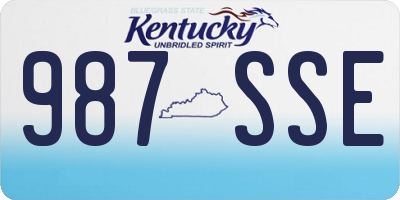 KY license plate 987SSE