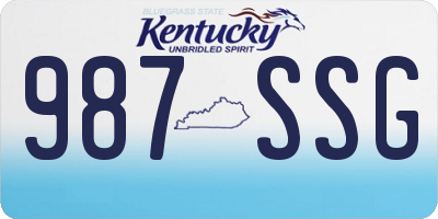 KY license plate 987SSG
